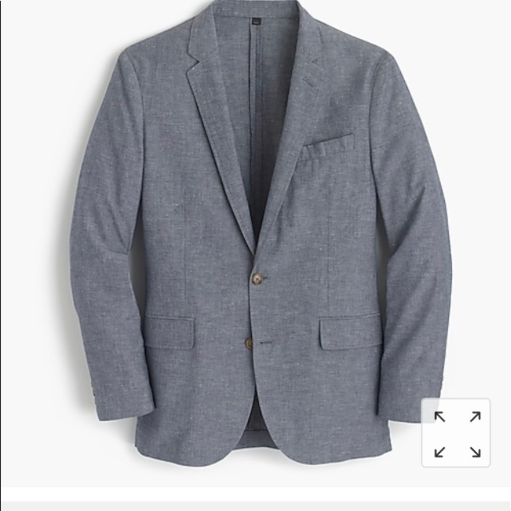 J.Crew unstructured suit jacket cotton-linen